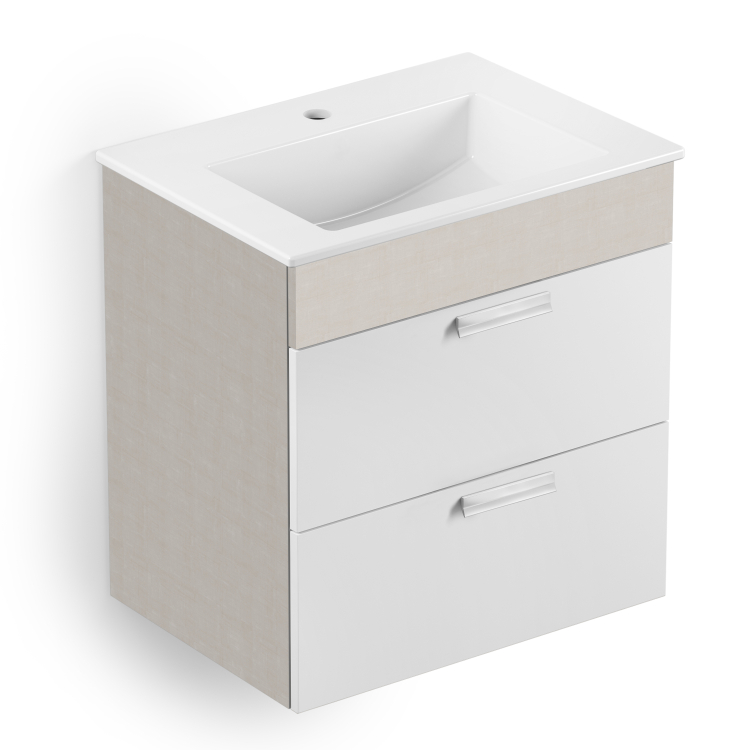 Gabinete integrado com gaveta e lavatório - 65x43 cm